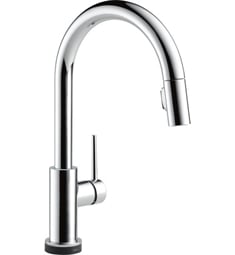 Delta 9159T Trinsic 16 1/4" Single Handle Pull-Down Kitchen Faucet with Touch2O Technology