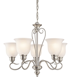 Kichler 42906NI Tanglewood Collection Chandelier 5 Light in Brushed Nickel
