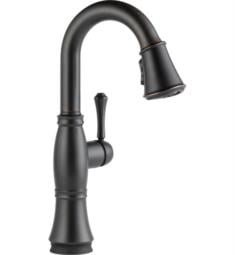 Delta 9997T-RB-DST Cassidy 15" Single Handle Pull-Down Bar/Prep Faucet with Touch2O Technology in Venetian Bronze