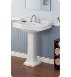 Cheviot 350-28-WH-8 Antique 28 3/8" Pedestal Single Bowl Bathroom Sink in White
