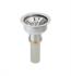 Elkay LK35 4 1/2" Stainless Steel Drain Fitting with Metal Stem and Rubber Stopper (Qty.2)