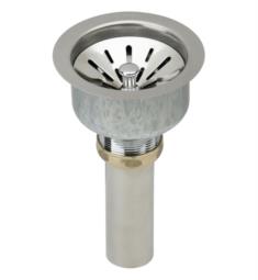 Elkay LK99 4 1/2" Stainless Steel Drain Fitting with Metal Ball Bearing Locking Stem and Rubber Stopper
