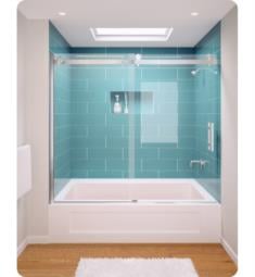 GlassCrafters AT-38-CLR Acero Series™ Frameless Sliding Tub Door with Stainless Steel Hardware and 3/8" Standard Clear Tempered Glass