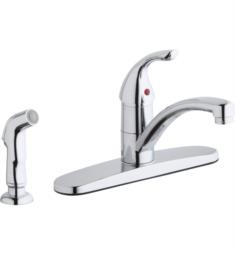Elkay LK1001CR Everyday 7 1/2" Single Handle Deck Mounted Kitchen Faucet with Side Spray and Escutcheon in Chrome