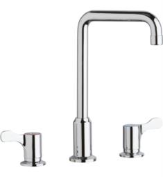 Elkay LKDA2437C 11" Double Handle Deck Mounted Arc Tube Spout Kitchen Faucet in Chrome