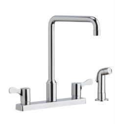 Elkay LKD2443C 12 1/8" Double Handle Deck Mounted Arc Spout Kitchen Faucet with Side Spray in Chrome