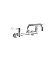 Elkay LK940TS08S 4 3/4" Double Handle Wall Mount Kitchen Faucet with 1/2" Offset Inlets and Stop in Chrome