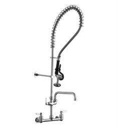 Elkay LK943AF08LC 41 1/8" Wall Mount Pre-Rinse Kitchen Faucet with 1.2 GPM Spray Head in Chrome