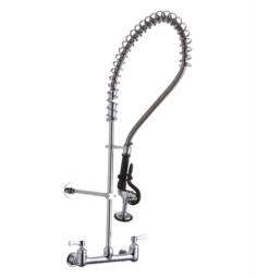 Elkay LK943C 41 1/8" Double Handle Wall Mount Pre-Rinse Kitchen Faucet with 1.6 GPM Spray Head in Chrome