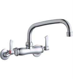 Elkay LK945AT08 6 3/8" Double Handle Adjustable Centers Wall Mount Kitchen Faucet with 8" Arc Tube Spout in Chrome