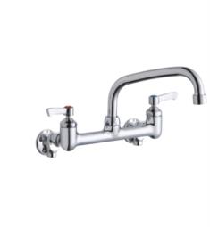 Elkay LK940AT08S 6 7/8" Double Handle Wall Mount Arc Tube Spout Kitchen Faucet with 1/2" Offset Inlets and Stop in Chrome
