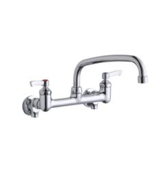 Elkay LK940AT10S 6 7/8" Double Handle Wall Mount Arc Tube Spout Kitchen Faucet with 1/2" Offset Inlets and Stop in Chrome