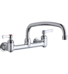 Elkay LK940AT12L2H 7 1/8" Double Handle Wall Mount Arc Tube Spout Kitchen Faucet with 1/2" Offset Inlets in Chrome