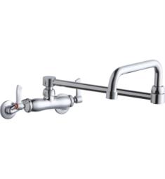 Elkay LK945DS20L2T 6" Double Handle Wall Mount Adjustable Centers Double Swing Spout Kitchen Faucet in Chrome