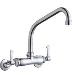 Elkay LK945HA08 9 7/8" Double Handle Wall Mount Adjustable Centers High Arc Spout Kitchen Faucet in Chrome