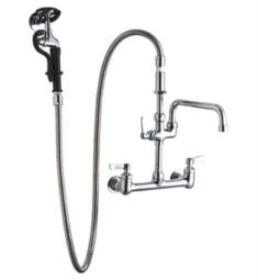 Elkay LK960AF10LC 41 1/8" Wall Mount Pre-Rinse Kitchen Faucet with 10" Arc Tube Spout and 1.2 GPM Spray Head in Chrome