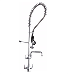 Elkay LK543AF14C 41 1/8" Single Hole Deck Mounted Kitchen Faucet with 14" Arc Tube Spout and 1.6 GPM Spray Head in Chrome