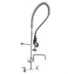 Elkay LK843AF10C 41 1/8" Deck Mounted Pre-Rinse Kitchen Faucet with 10" Arc Tube Spout and 1.6 GPM Spray Head in Chrome