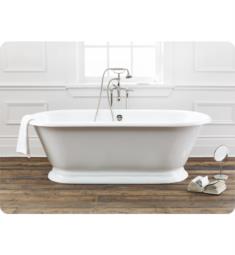 Cheviot 2163 Sandringham 70 1/8" Cast Iron Soaking Bathtub with Pedestal Base and Continuous Rolled Rim