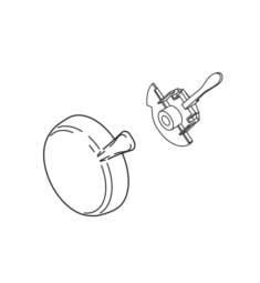 Delta RP51307 Lahara 17 Series Single Lever Handle Kit - Temperature Knob and Cover