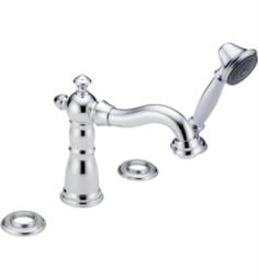 Delta T4755LHP Victorian 7 1/2" Double Handle Deck Mounted Roman Tub Faucet with Handshower