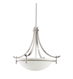 Kichler 3278 Olympia 3 Light Incandescent Inverted Pendant with Bowl Shaped Glass Shade