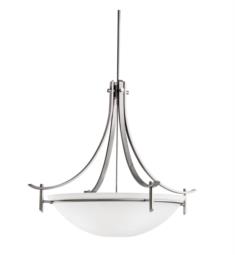 Kichler 3279 Olympia 5 Light Incandescent Inverted Pendant with Bowl Shaped Glass Shade