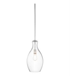 Kichler 42047 Everly 1 Light Incandescent Pendant with Clear Teardrop Glass Shade