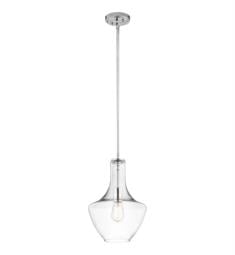 Kichler 42141 Everly 1 Light Incandescent Pendant with Clear Blown Glass Shade