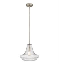 Kichler 42328CS Everly 1 Light 12 1/2" Incandescent Pendant with Clear Seedy Glass Shade