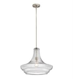 Kichler 42329CS Everly 1 Light 19" Incandescent Pendant with Clear Seedy Glass Shade