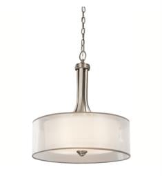 Kichler 42385 Lacey 4 Light Incandescent Inverted Pendant with Organza Shade