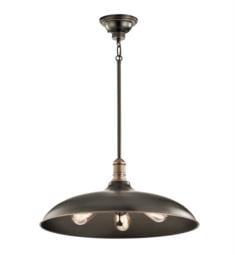 Kichler 42649OZ Cobson 3 Light Incandescent Pendant with Dome Shaped Metal Shade