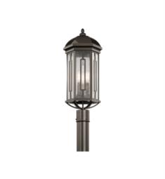 Kichler 49712OZ Galemore 3 Light Incandescent Outdoor Post Mount Lantern in Olde Bronze
