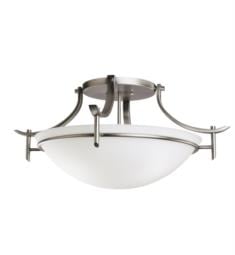 Kichler 3606 Olympia 3 Bulb Incandescent Semi-Flush Mount Ceiling Light with Bowl Shaped Glass Shade