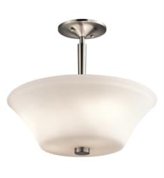 Kichler 43669 Aubrey 3 Bulb Incandescent Semi-Flush Mount Ceiling Light with Round Shaped Glass Shade