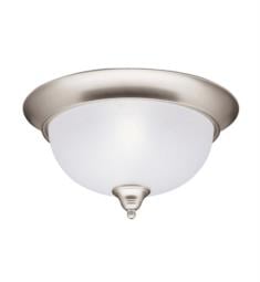 Kichler 8064 Dover 2 Light Incandescent Flush Mount Ceiling Light with Bowl Shaped Glass Shade