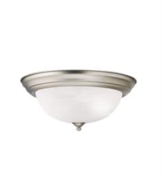 Kichler 8109 2 Light 13 1/4" Incandescent Flush Mount Ceiling Light with Dome Shaped Glass Shade