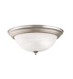 Kichler 8110 3 Light 15 1/4" Incandescent Flush Mount Ceiling Light with Dome Shaped Glass Shade