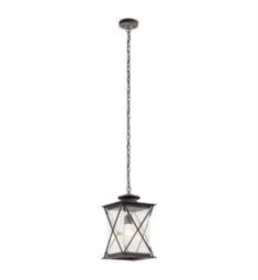 Kichler 49747WZCL18 Argyle 1 Light 9 1/2" Ceiling Mount LED Clear Seeded Pendant in Weathered Zinc
