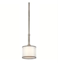 Kichler 42384 Lacey 1 Light Incandescent Mini Pendant with Drum Shaped Organza Shade