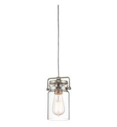 Kichler 42878 Brinley 1 Light Incandescent Mini Pendant with Canning Jar Shaped Glass Shade