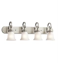 Kichler 45056 Monroe 4 Light 36" Incandescent Wall Mount Bath Light with Bell Shaped Glass Shade