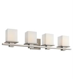 Kichler 45152 Tully 4 Light 32" Incandescent Wall Mount Bath Light with Square Shaped Glass Shade
