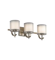 Kichler 45451 Tallie 3 Light 20 1/2" Incandescent Wall Mount Bath Light with Cylinder Shaped Glass Shade
