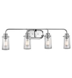 Kichler 45460 Braelyn 4 Light 34 1/4" Incandescent Wall Mount Bath Light with Jar Shaped Glass Shade