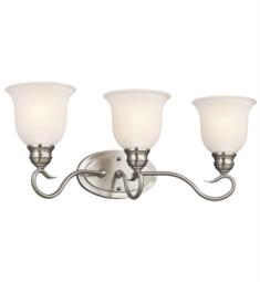 Kichler 45903 Tanglewood 3 Light 23 1/4" Incandescent Wall Mount Bath Light with Bell Shaped Glass Shade