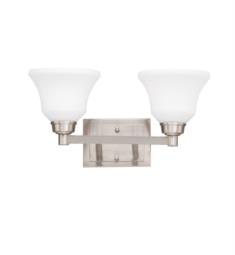 Kichler 5389NI Langford 2 Light 17 1/2" Incandescent Wall Mount Bath Light with Bell Shaped Glass Shade in Brushed Nickel