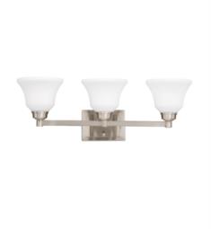 Kichler 5390 Langford 3 Light 26 1/4" Incandescent Wall Mount Bath Light with Bell Shaped Glass Shade