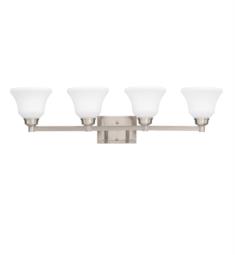 Kichler 5391 Langford 4 Light 35" Incandescent Wall Mount Bath Light with Bell Shaped Glass Shade